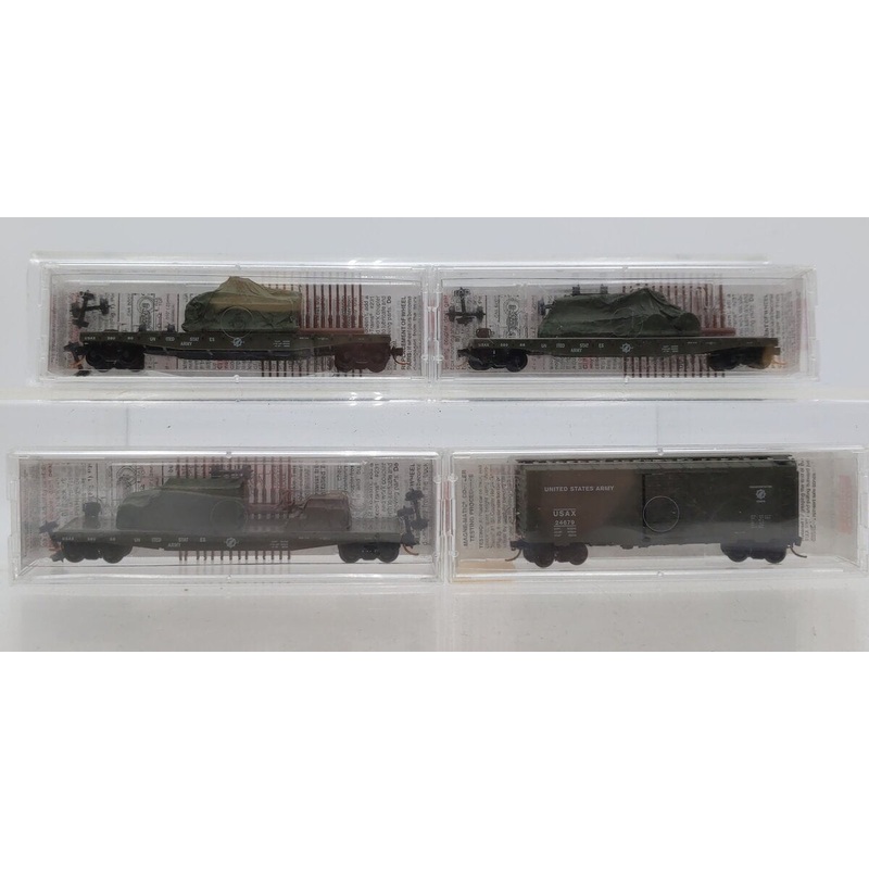 Micro-Trains N Scale United States Army Freight Cars [4] LN/Box