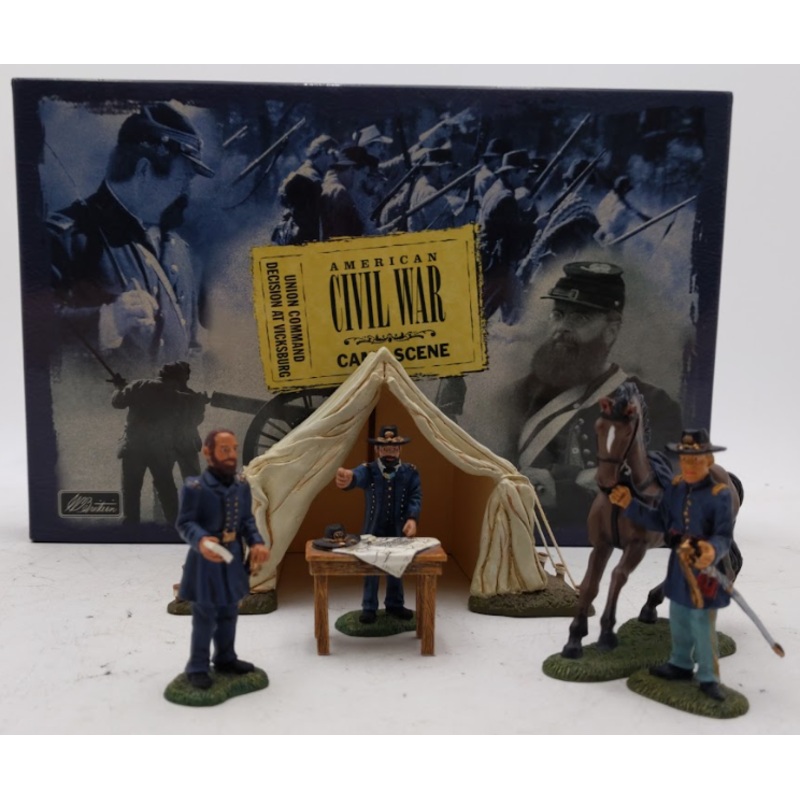 W. Britain 17463 Union Command Decision At Vicksburg, Grant & Sherman Set VG/Box