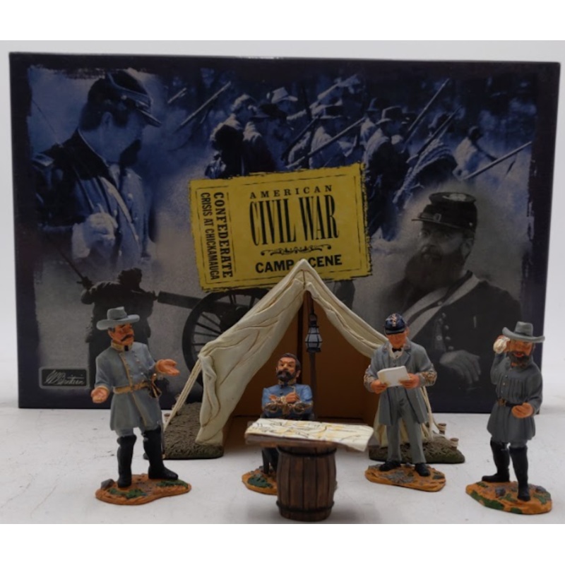 W. Britain 17464 Confederate Crisis At Chickamauga- Bragg, Polk & Breckinridge VG/Box