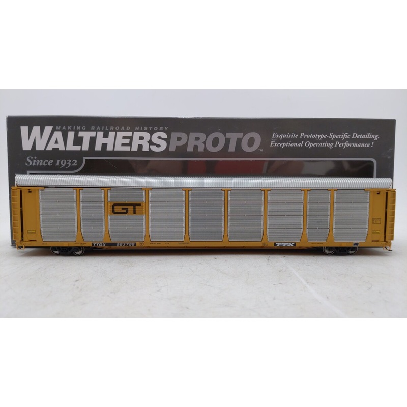 Walthers 920-101313 HO Grand Trunk 89′ Thrall Bi-Level Auto Carrier #253755 EX/Box