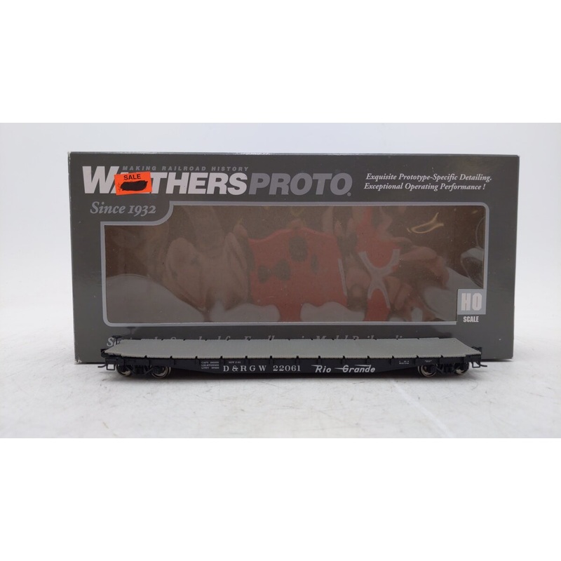 Walthers 920-104119 HO Denver & Rio Grande Western 53′ AAR Flatcar #22061 EX/Box