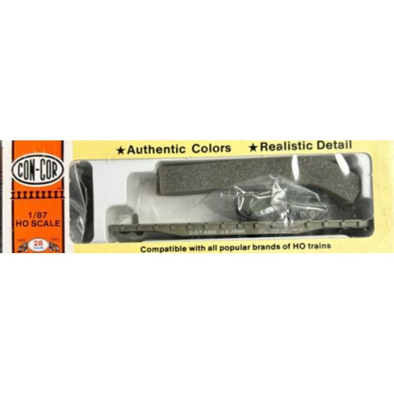 Con-Cor 6895 HO U.S. Army Flatcar w/Load