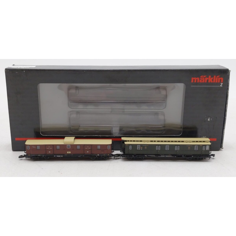 Marklin 87583 Z Scale KPEV Mail Car & Baggage Car (Set of 2) LN/Box