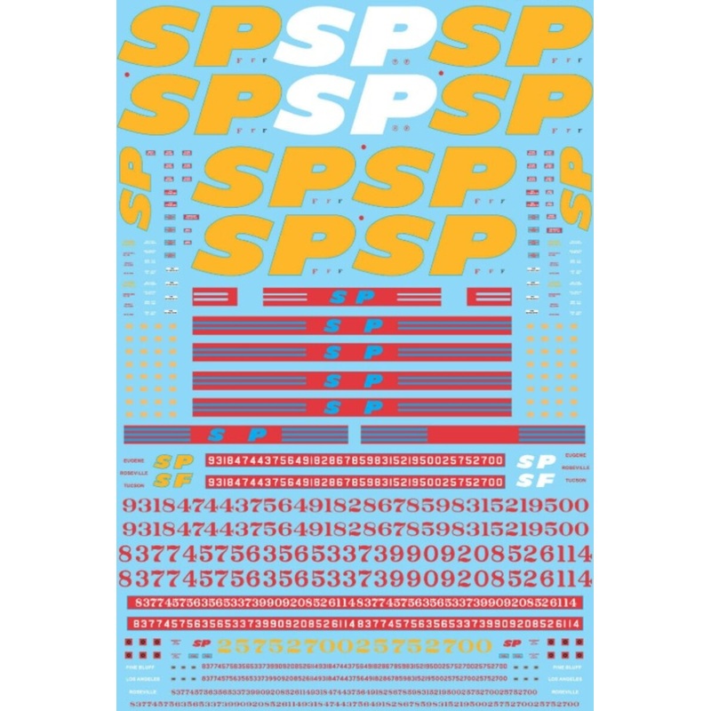 Microscale 87-1520 HO Southern Pacific Santa Fe Hood Diesels & Switchers Decal