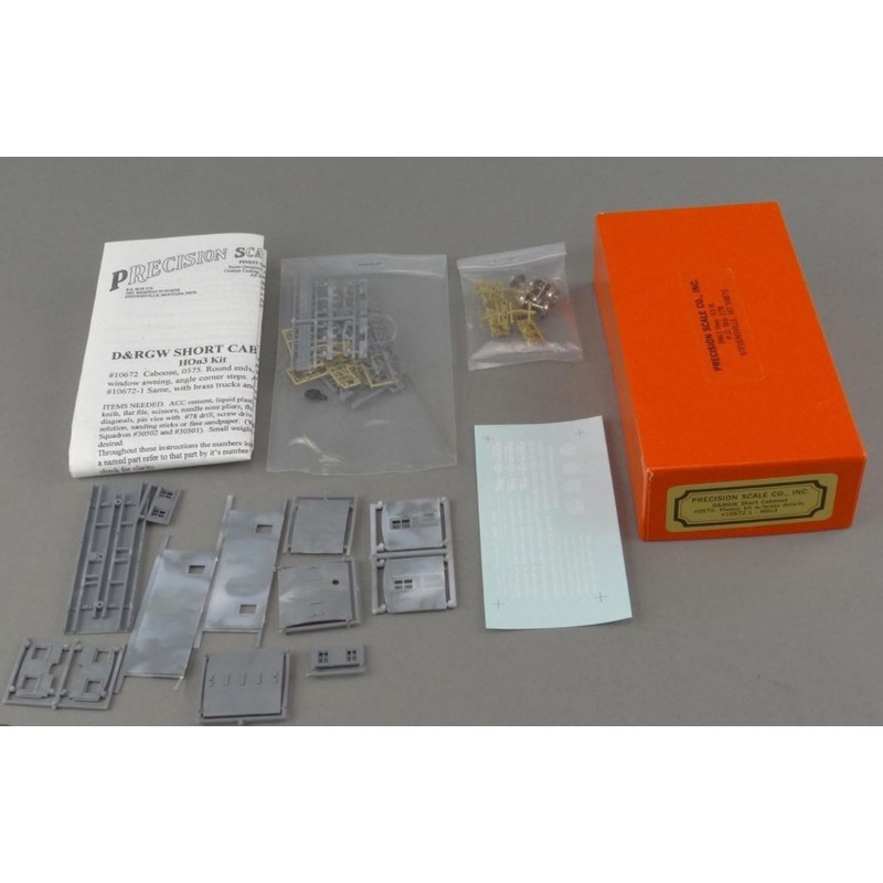 Precision Scale Company 10672.1 HOn3 D&RGW Short Caboose Kit