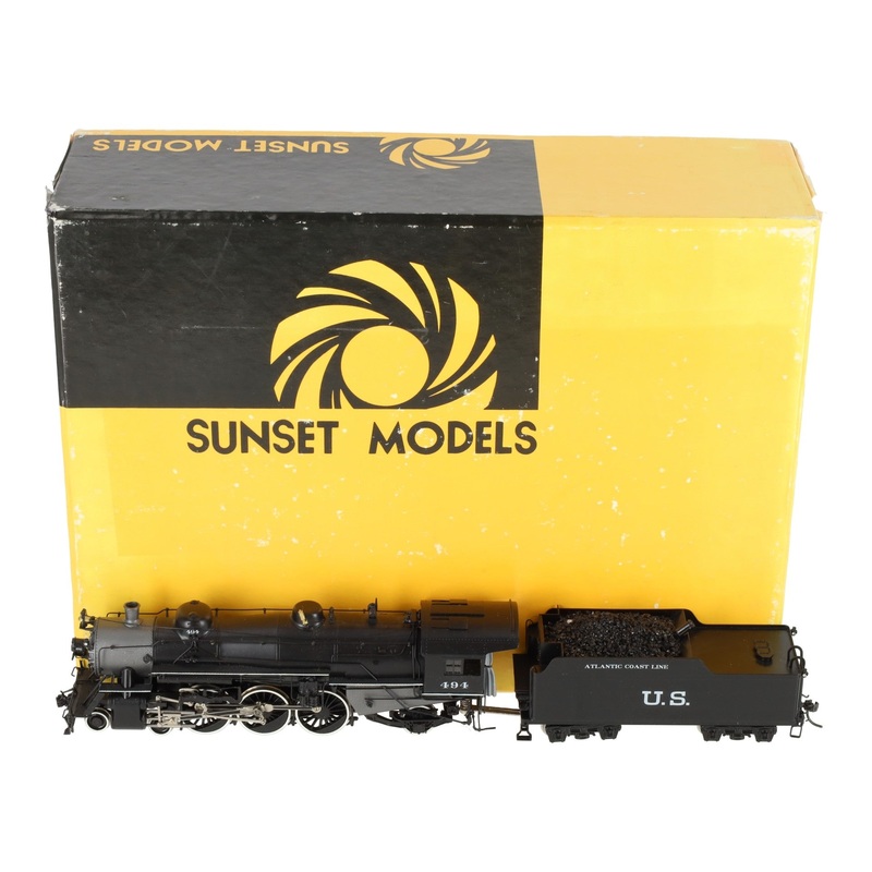 Sunset Models HO BRASS 4-6-2 USRA Light Steam Locomotive & Tender -Painted LN/Box