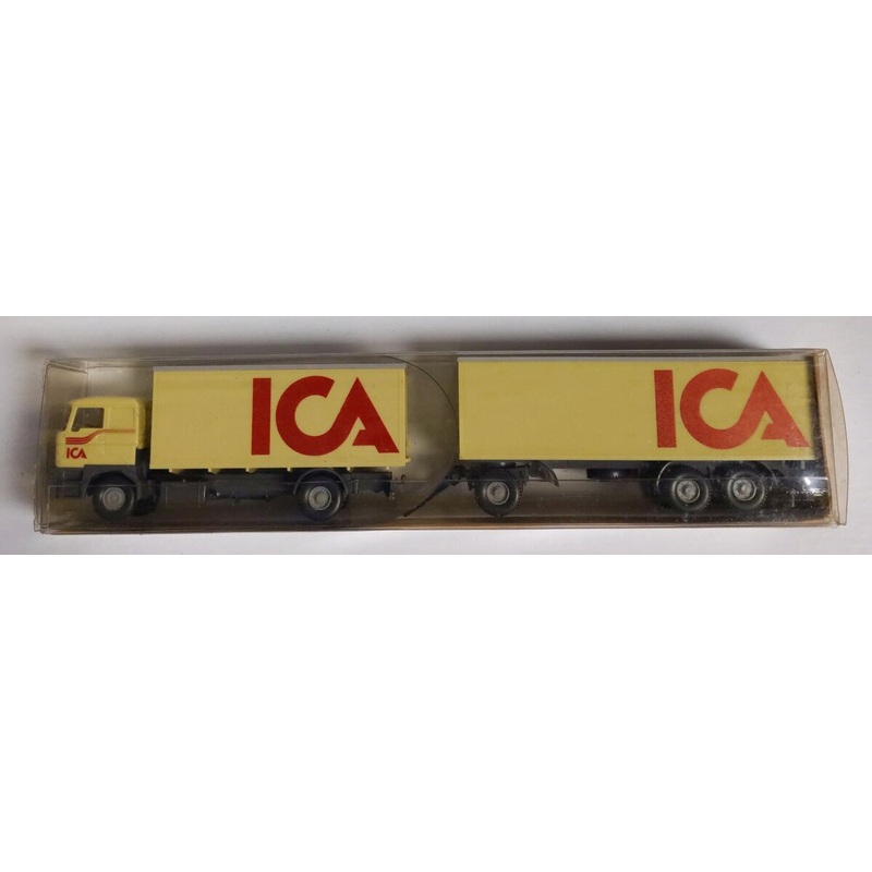 Wiking 46729 HO Scale ICA Koffer-Fernlastzug DAF Double Tractor Trailer Model