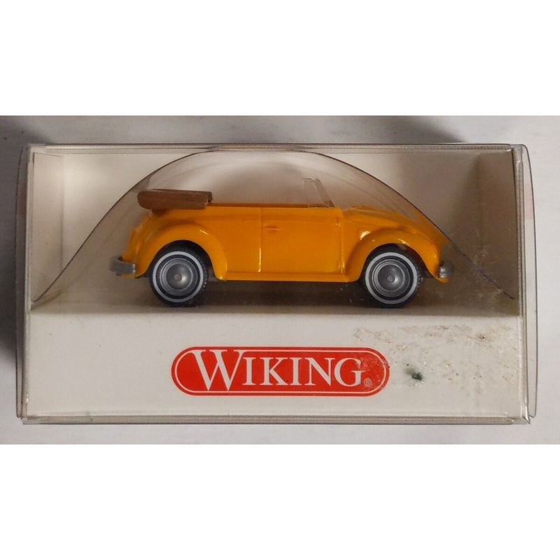 Wiking 8020514 HO Scale Yellow Volkswagen Kafer Cabrio Plastic Model Car