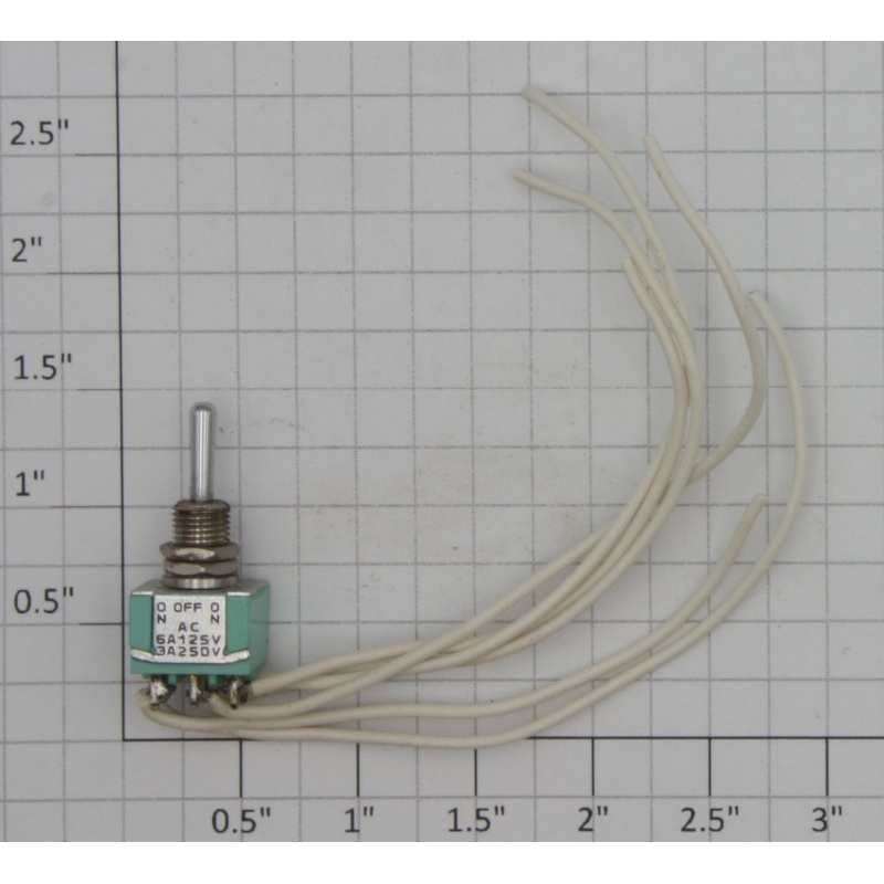 Acme 0702-7 DPDT Mini Momentary On/Off/Momentary Toggle Switch 6A @ 125VAC Wired