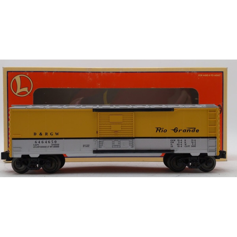 Lionel 6-29290 O Gauge Denver & Rio Grande Western Boxcar #6464-650 LN/Box