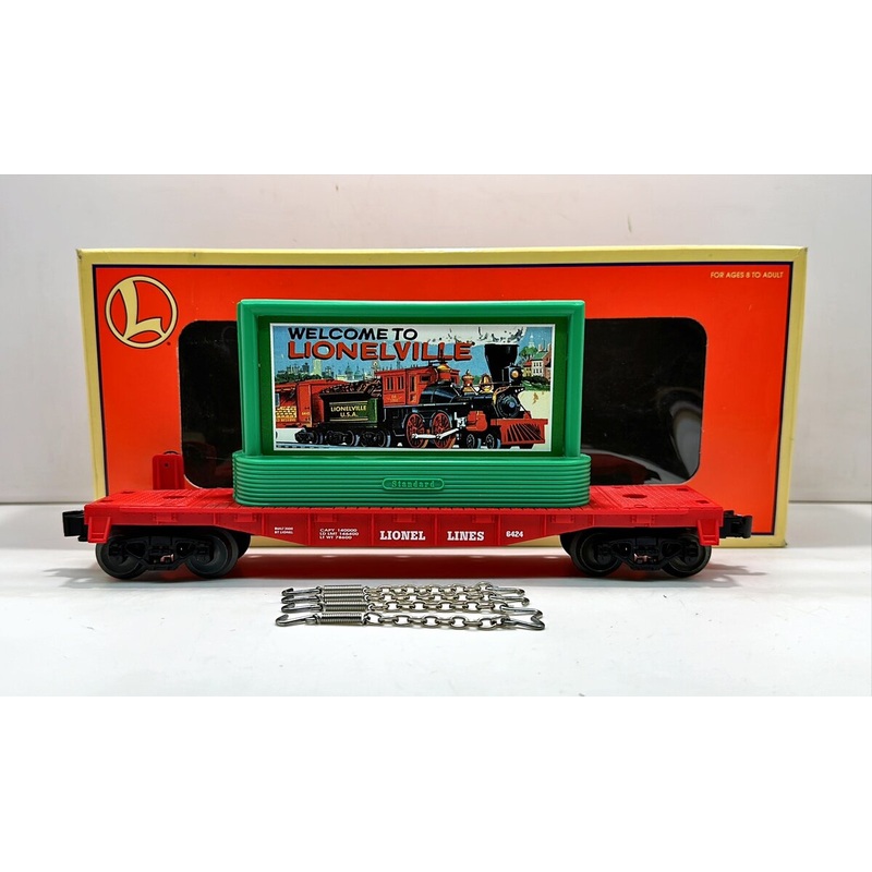 Lionel 6-36064 O Gauge Flatcar with 2 Billboard load EX/Box