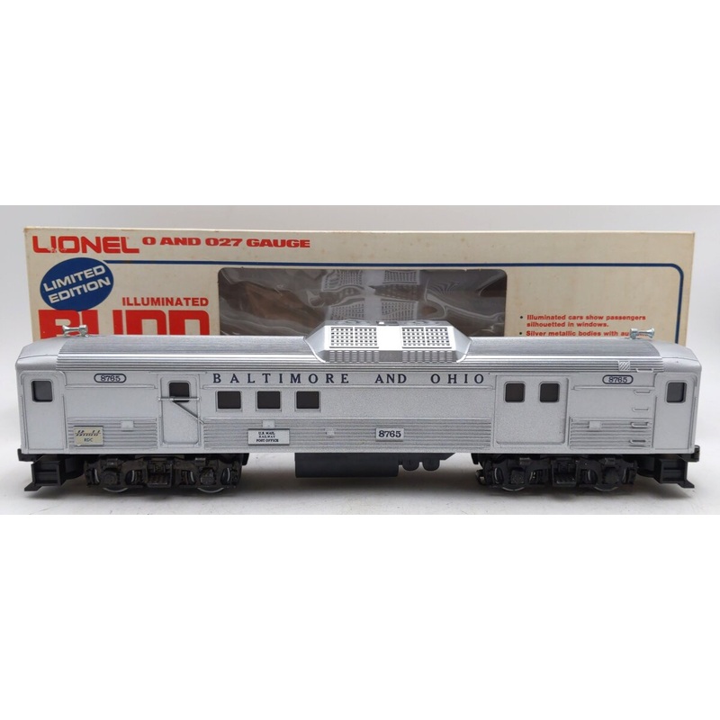Lionel 6-8765 O Gauge MPC Baltimore & Ohio RDC Budd Baggage Non-Powered Car EX/Box