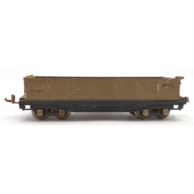 Vintage Prewar Lionel 812 O Tinplate Mojave Gondola with Brass Trim