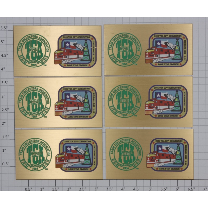 2016-62 National / Houston TCA Convention Brass Meet Plates (Set of 6)