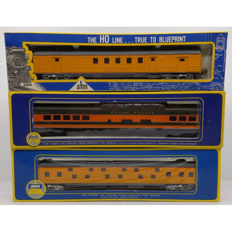 AHM HO Scale Assorted Passenger Cars [3] EX/Box