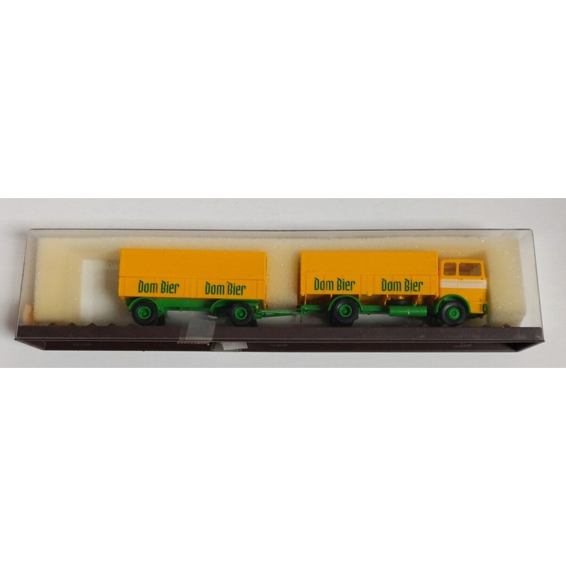 Brekina Automodelle 81602 HO Scale Dom Bier Double Tractor Trailer