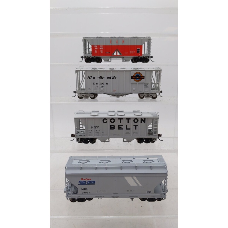 HO Scale Assorted Covered Hopper Cars [4] EX