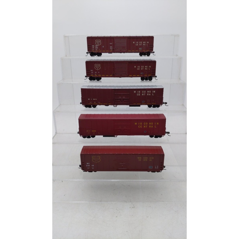 HO Scale Assorted Wisconsin Central Box Cars [5] EX