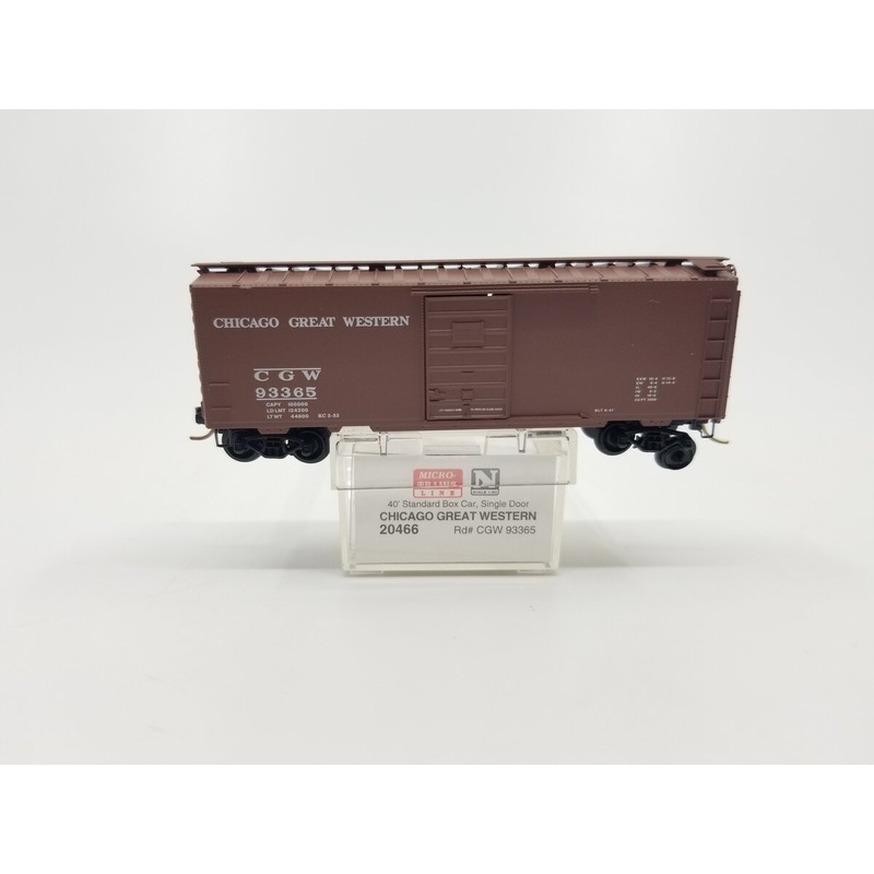 Micro-Trains 02000466 N Chicago Great Western 40′ Standard Boxcar #93365 LN/Box