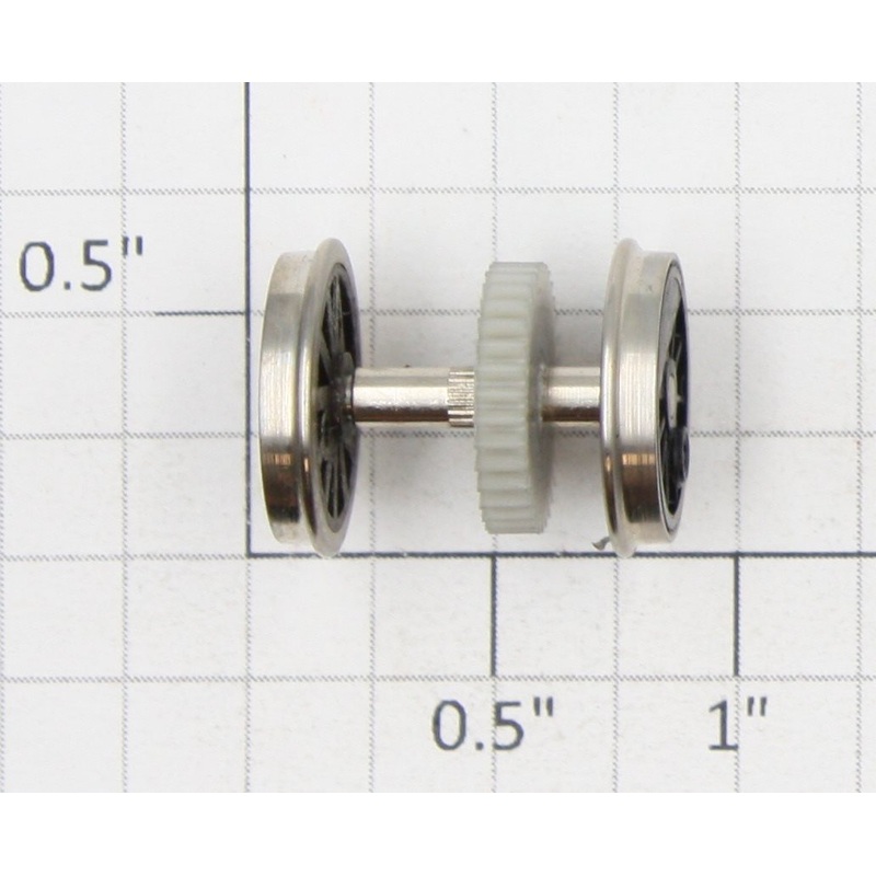 Roundhouse 22052 HO Geared Driver Wheel Set with Nickel Rim
