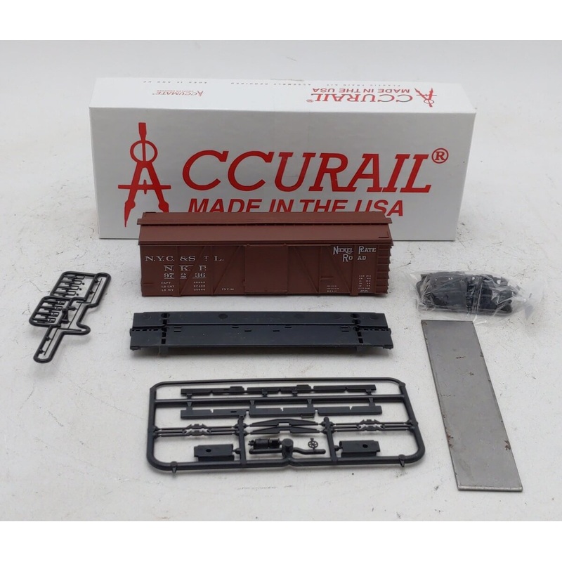 Accurail 81401 HO Nickel Plate Road 36′ Fowler Wood Boxcar Kit #97236 LN/Box