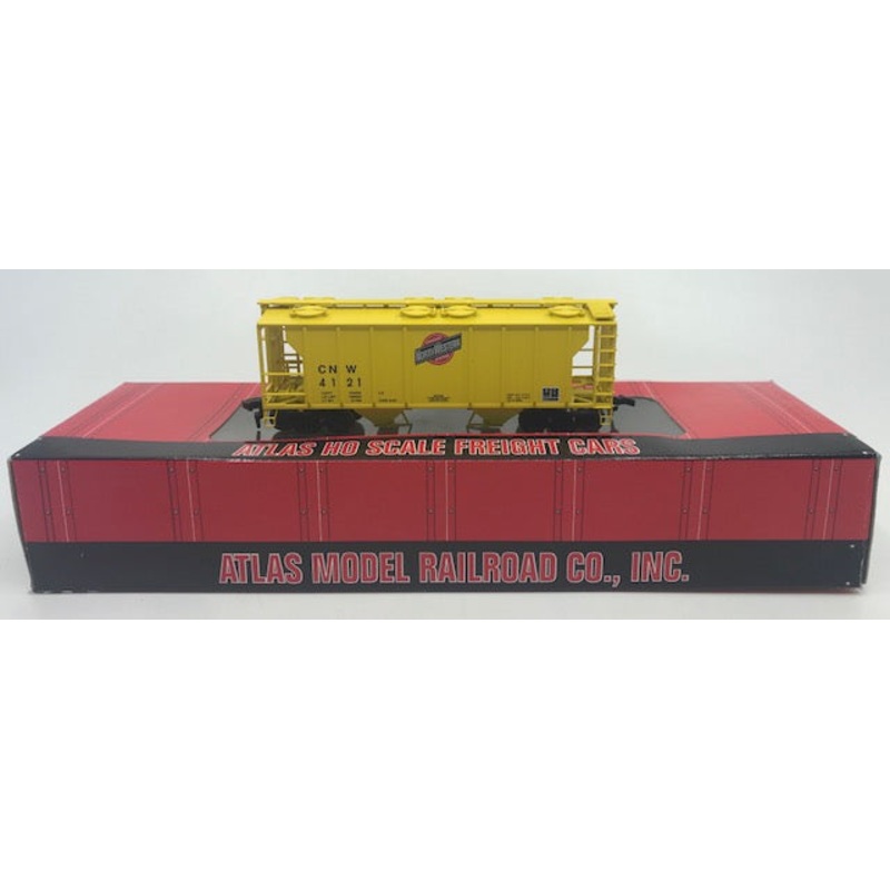Atlas 1809 HO Scale CNW PS-2 2 Bay Covered Hopper #4121 MT/Box