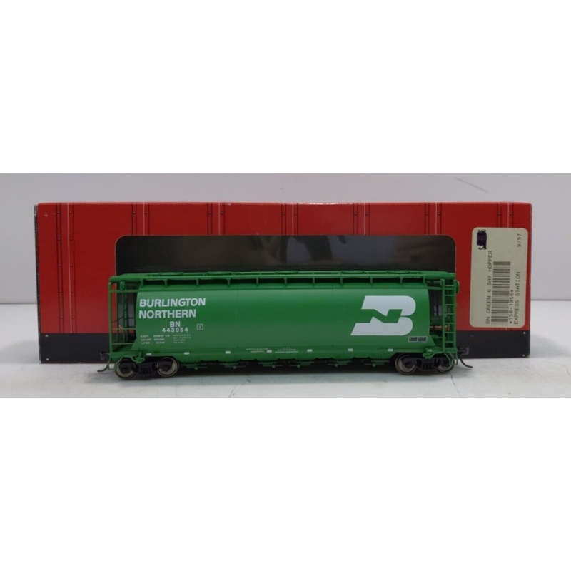 Atlas 1956-2 HO Burlington Northern 6-Bay Cylindrical Hopper #443054 MT/Box