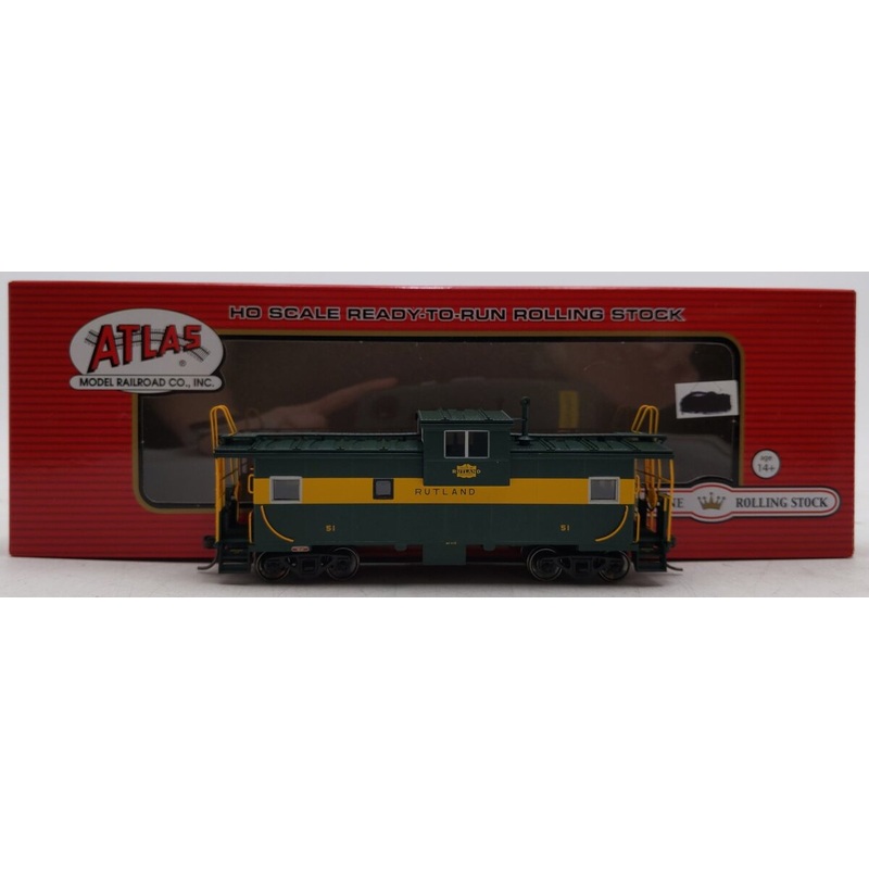 Atlas 20005018 HO Rutland Extended Vision Caboose (Green/Yellow) #51 LN/Box