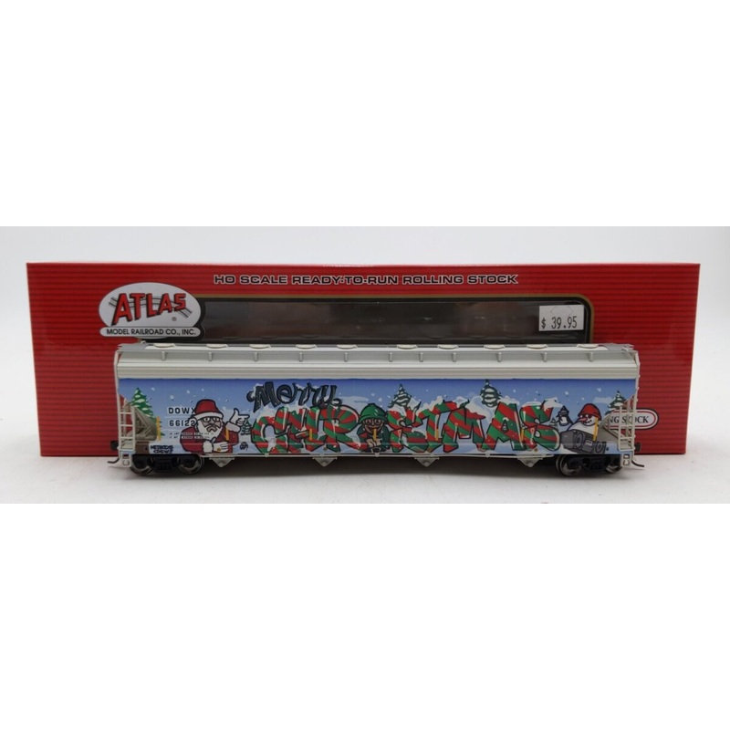 Atlas 20006330 HO DOWX ACF5800 Plastics Hopper with Christmas Graffiti #66122 LN/Box