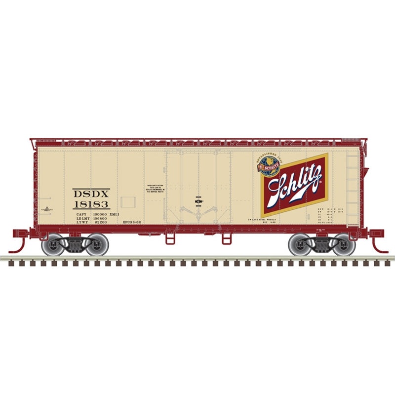 Atlas 20006336 HO Schlitz 40′ Plug Door Boxcar #18183 LN/Box