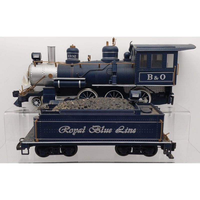 Bachmann 1332 G B&O Royal Blue Line 4-6-0 Steam Locomotive and Tender #1332 EX