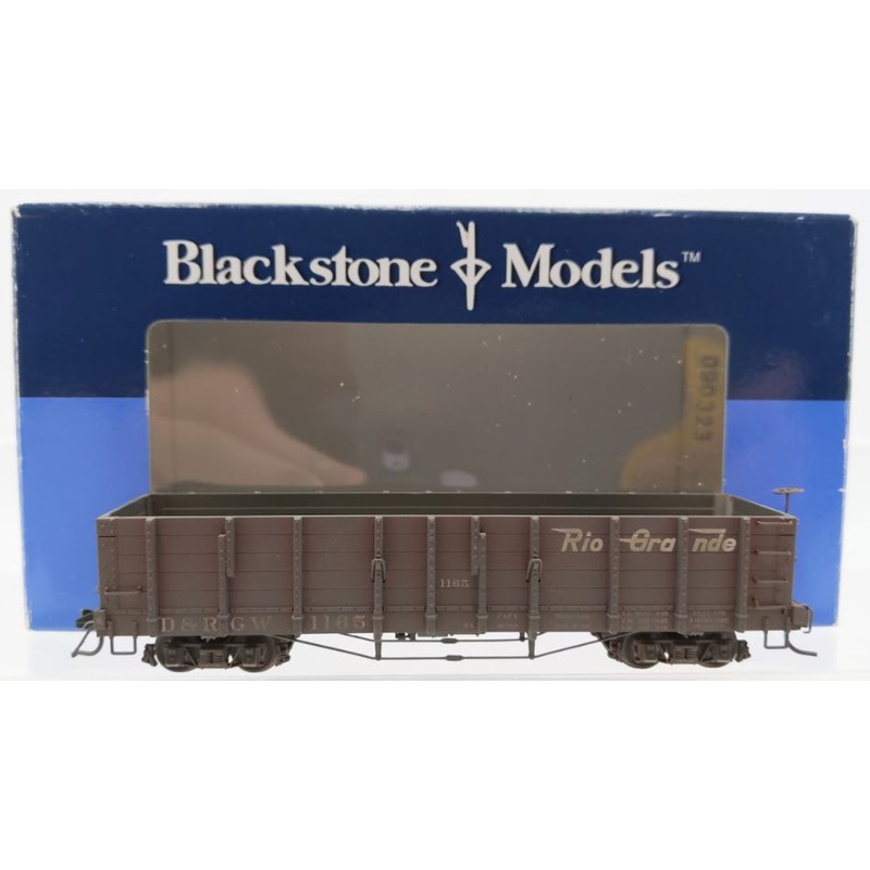 Blackstone Models B340411W HOn3 Scale Weathered D&RGW High Side Gondola #1165 LN/Box