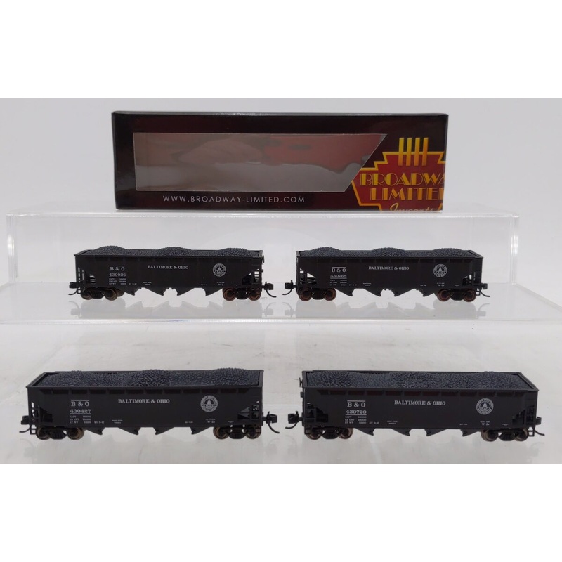 Broadway Limited 7420 N B&O ARA 70-Ton Quad Hopper Pack A (Pack of 4) LN/Box