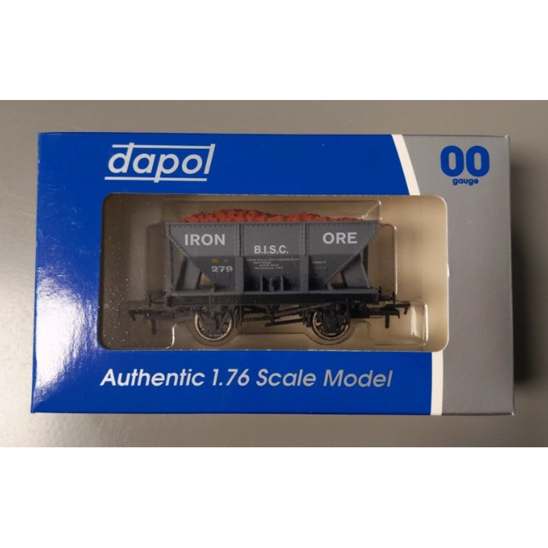 Dapol 4F-033-104 OO Gauge BISC Iron Ore 24 Ton Hopper Car #279 LN/Box