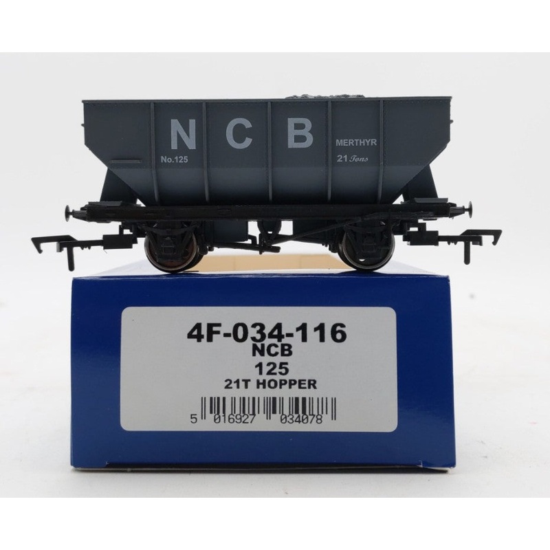 Dapol OO Gauge NCB 21 Ton Hopper Car with Coal Load #125 LN/Box