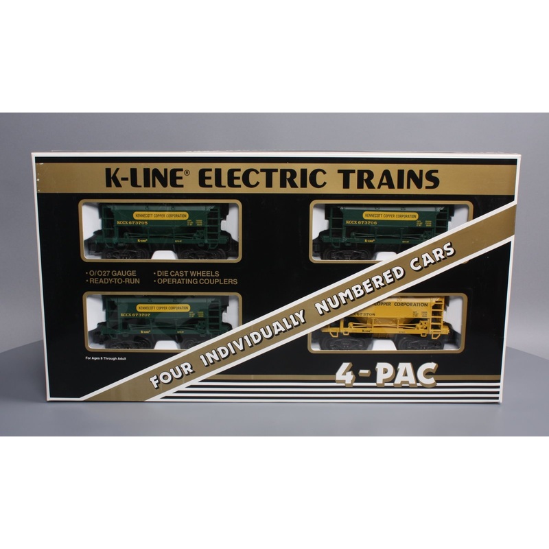 K-Line K-6737A1 O Kennecott Copper Corporation Ore Cars (Set of 4) LN/Box