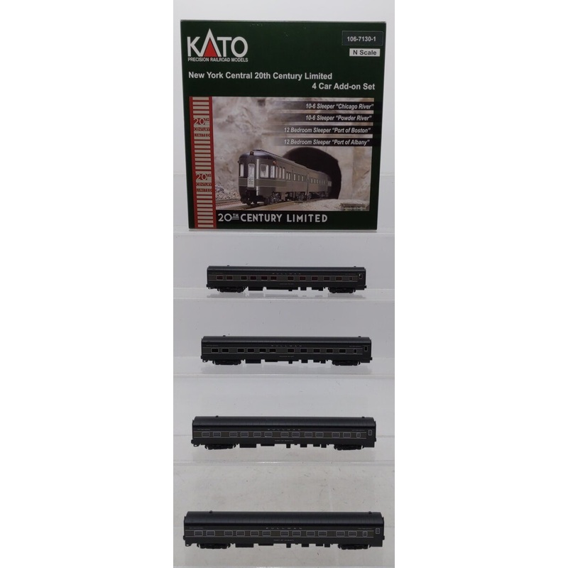 Kato 106-7130-1 N NYC 20th Century Limited Add-On Car Set (Set of 4) LN/Box