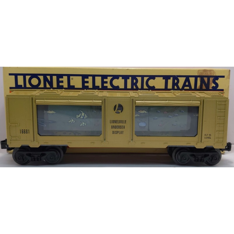 Lionel 6-16681 O Gauge Gold Animated Shark Aquarium Car LN/Box