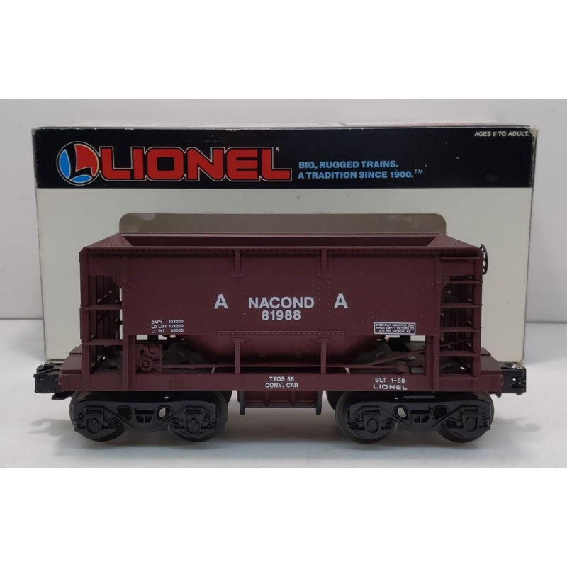 Lionel 6-17872 O Gauge TTOS 1988 Convention Anaconda Ore Car #81988 NIB