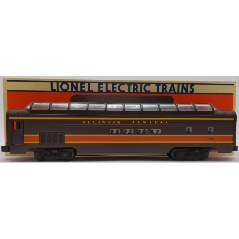 Lionel 6-19129 O Gauge Illinois Central Full Vista Dome Car #9129 EX/Box