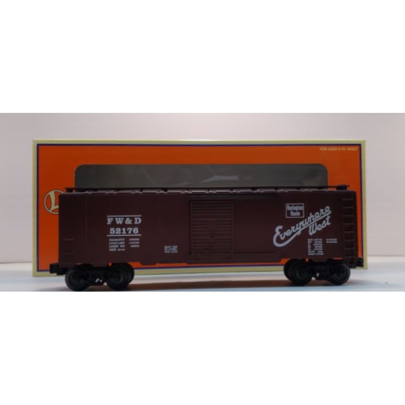 Lionel 6-52176 O Gauge FW&D Burlington Scale-Size Boxcar #52176 LN/Box