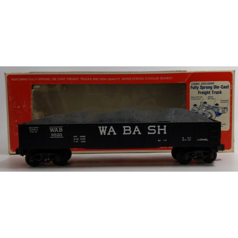 Lionel 6-9820 O Gauge Wabash Gondola Car #9820 LN/Box