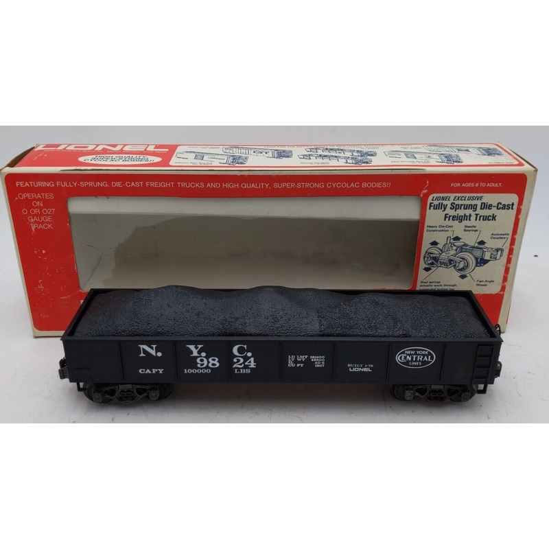 Lionel 6-9824 O Gauge New York Central Gondola with Coal Load LN/Box