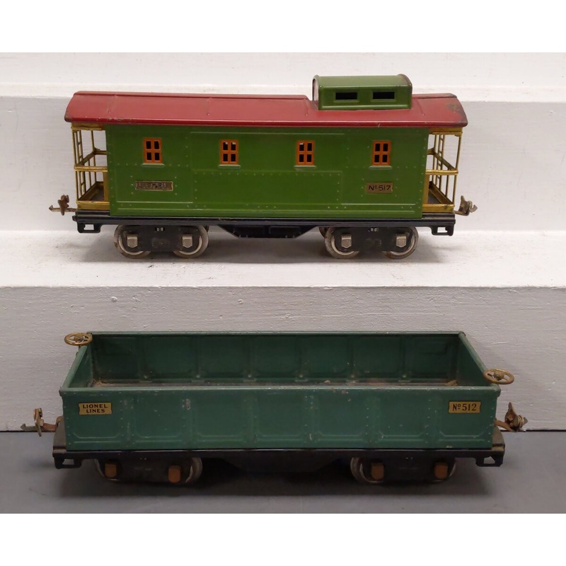 Lionel Vintage Standard Gauge Freight Cars: 512, 517 [2] VG