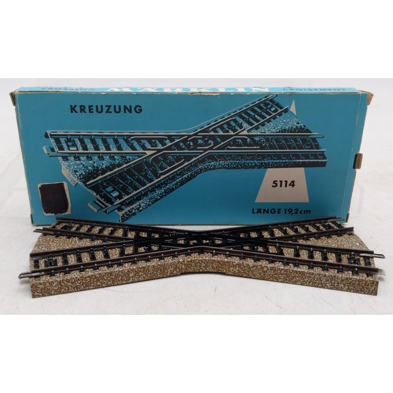 Marklin 5114 HO Cross Track 30 Degree Crossing Crossover EX/Box