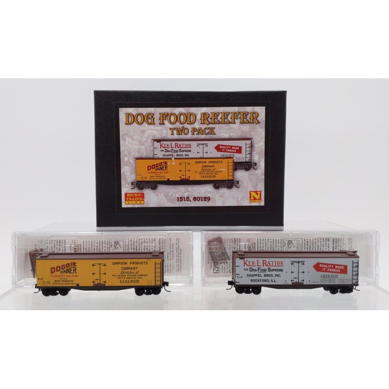 Micro-Trains 99302190 N Dog Food Reefer (Set of 2) LN/Box