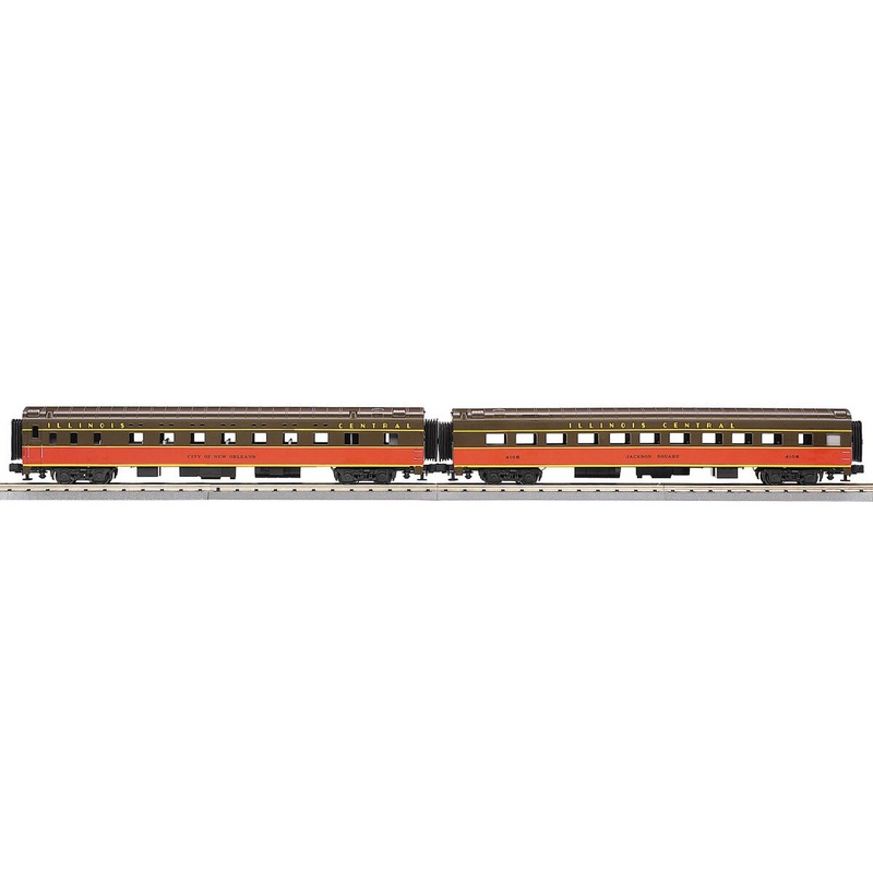 MTH 20-6661 O IC 70′ Streamlined Sleeper/Diner Passenger Car Set (Set of 2) NIB