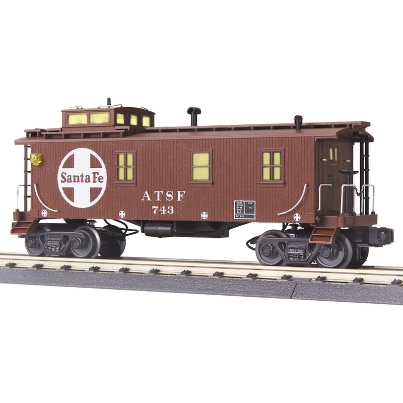 MTH 30-8503 O Gauge Die-Cast Santa Fe Woodside Caboose #743 LN/Box