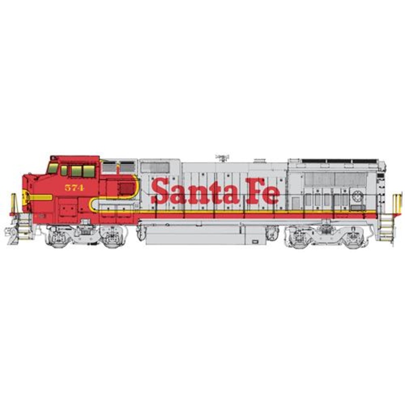 Walthers 910-19554 HO Santa Fe GE Dash 8-40BW – SoundTraxx Sound & DC #574  MT/Box
