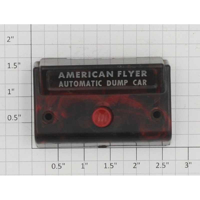 American Flyer 07-1209 Red Swirl Automatic Dump Car Control Button